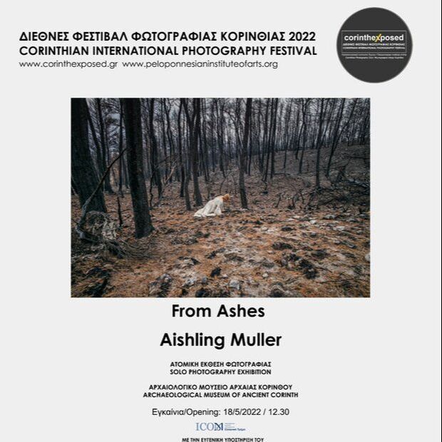 From Ashes, photography & performance, self-portrait, aishling muller, global warming, north Evia, forest fires, greece